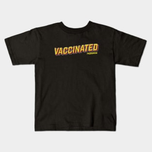 vaccinated with moderna pop art text Kids T-Shirt